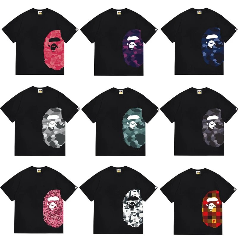 BAPE T-Shirts Side Ape Head Camouflage Print image 2