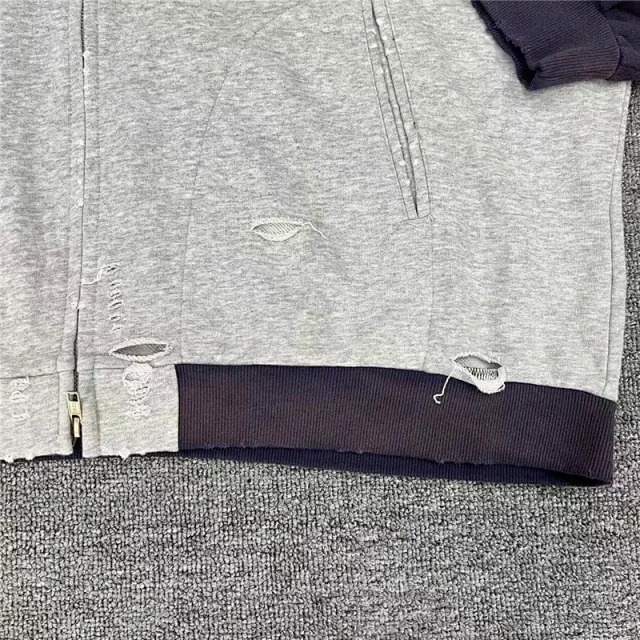 Project G/R Hoodies & Sweatshirts Distressed Zip-Up Hoodie product detail image 5