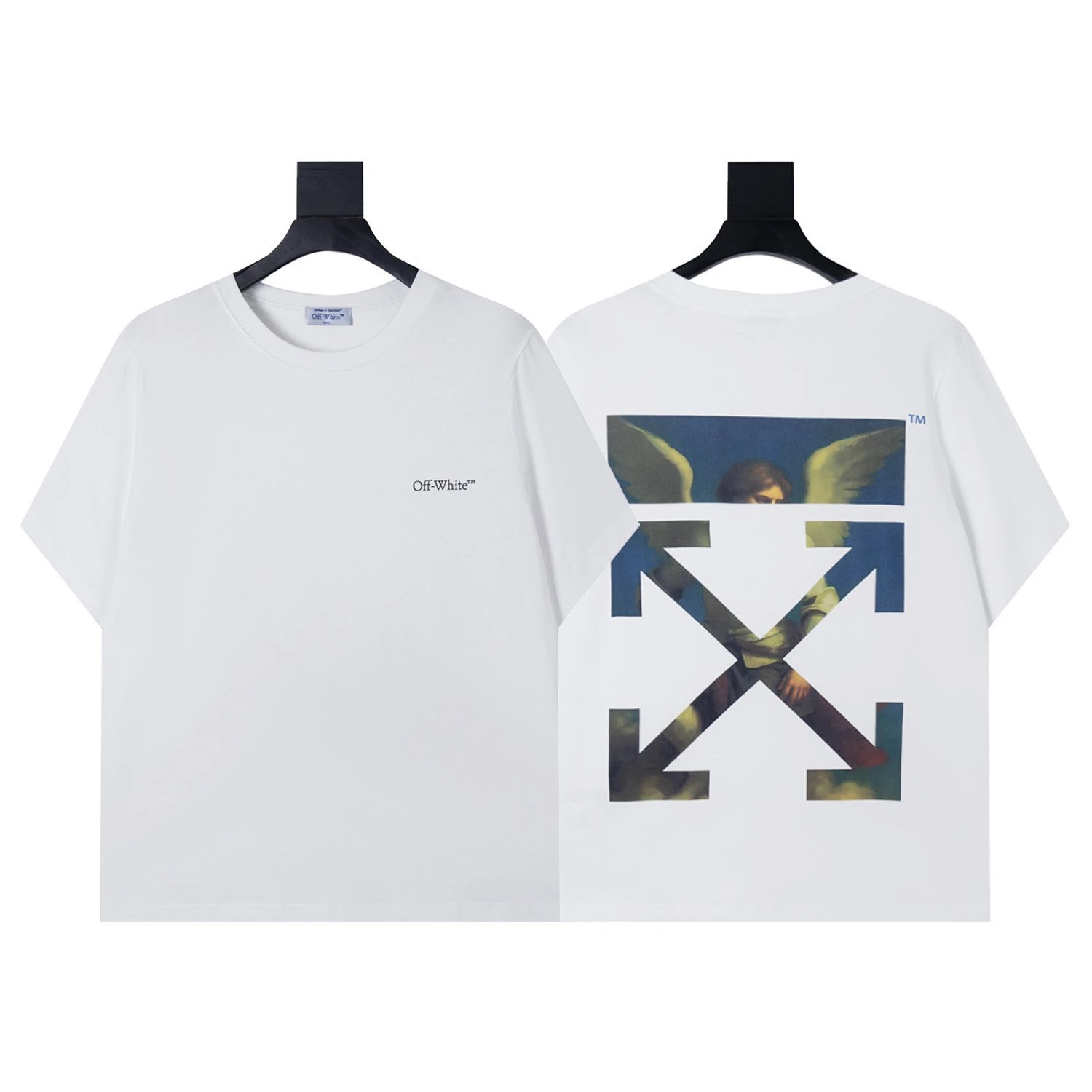 Off-White T-Shirts Arrow Graphic Print — 1513 white