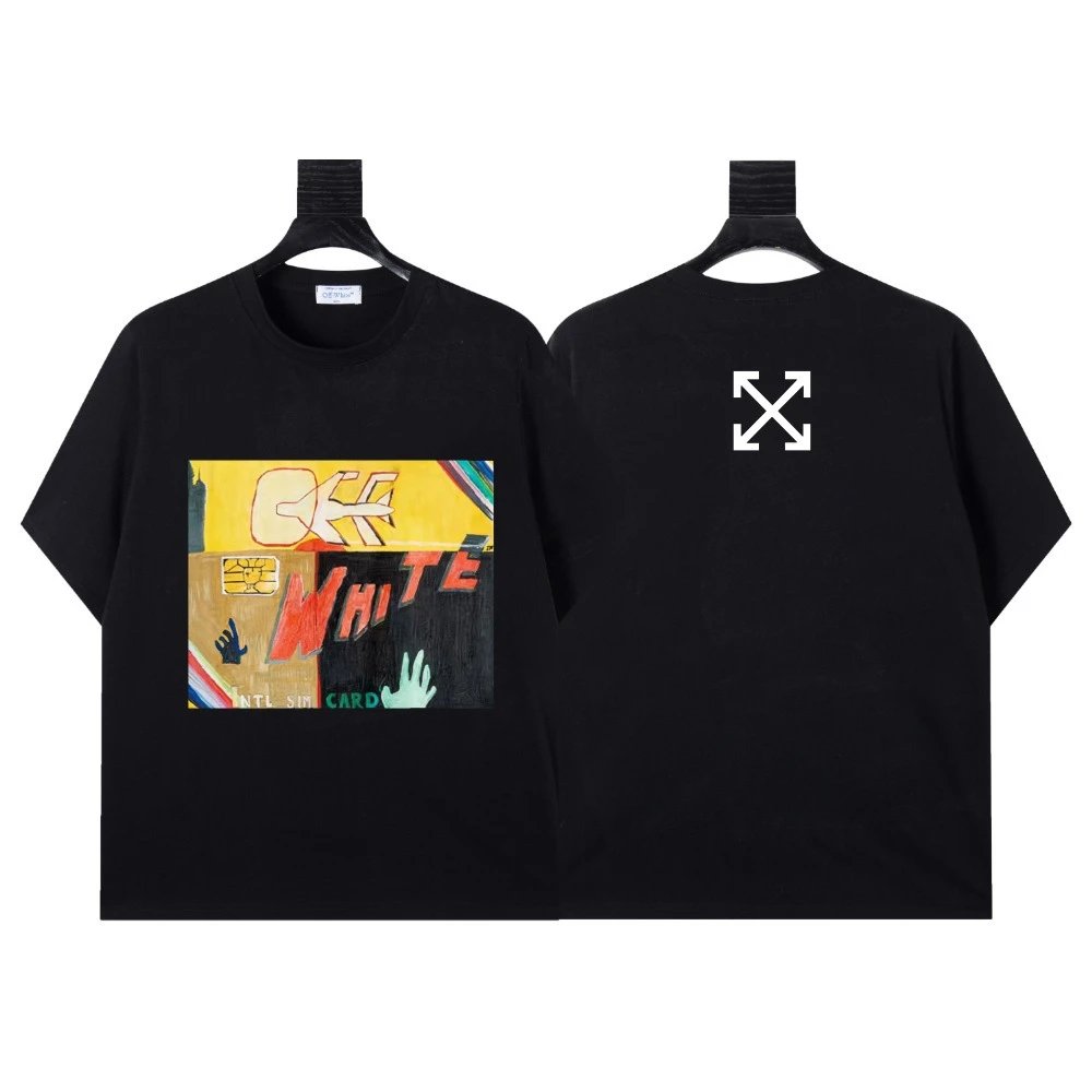 Off-White T-Shirts Arrow Graphic Print — 1152 black