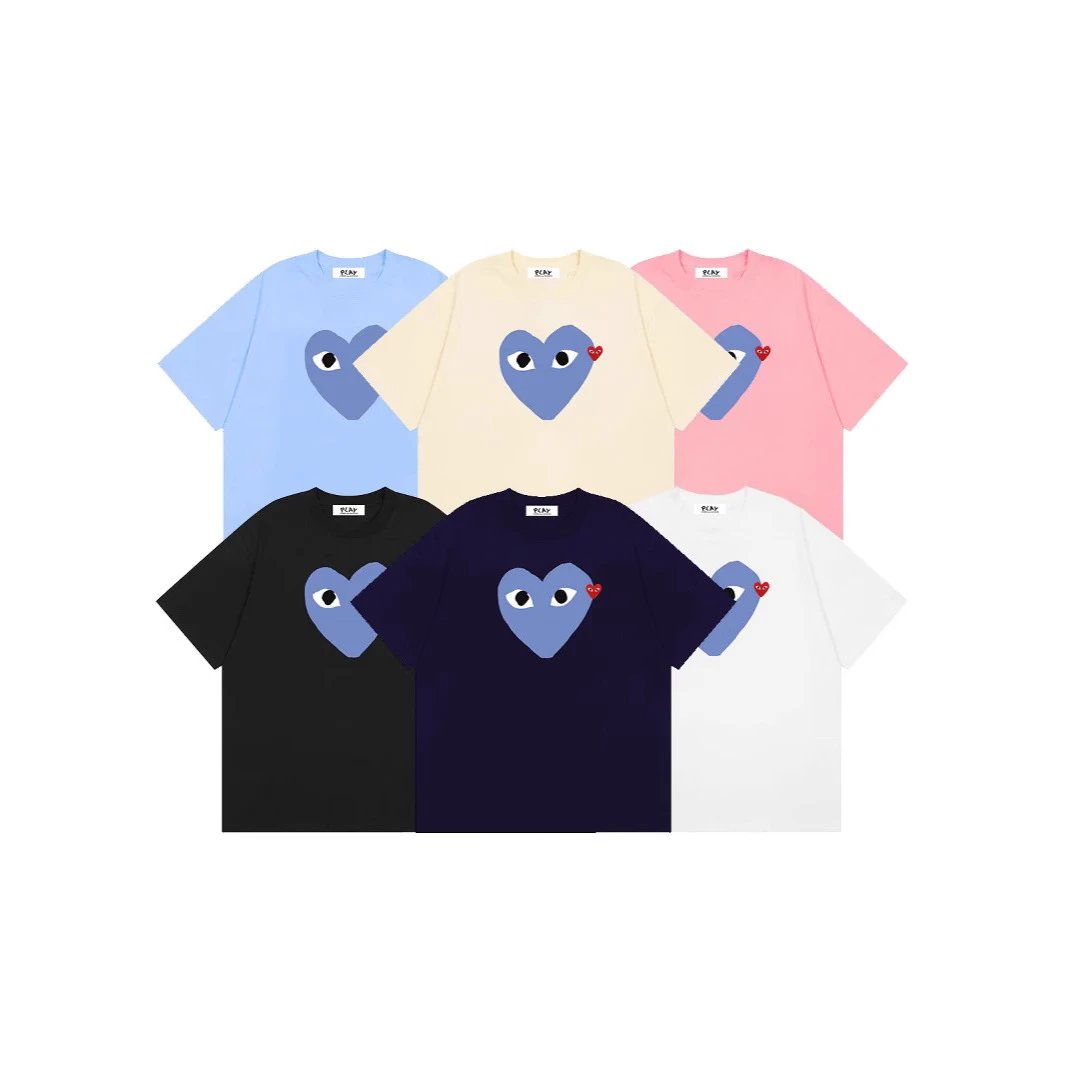 Comme des Garçons T-Shirts PLAY multi-heart print image 3