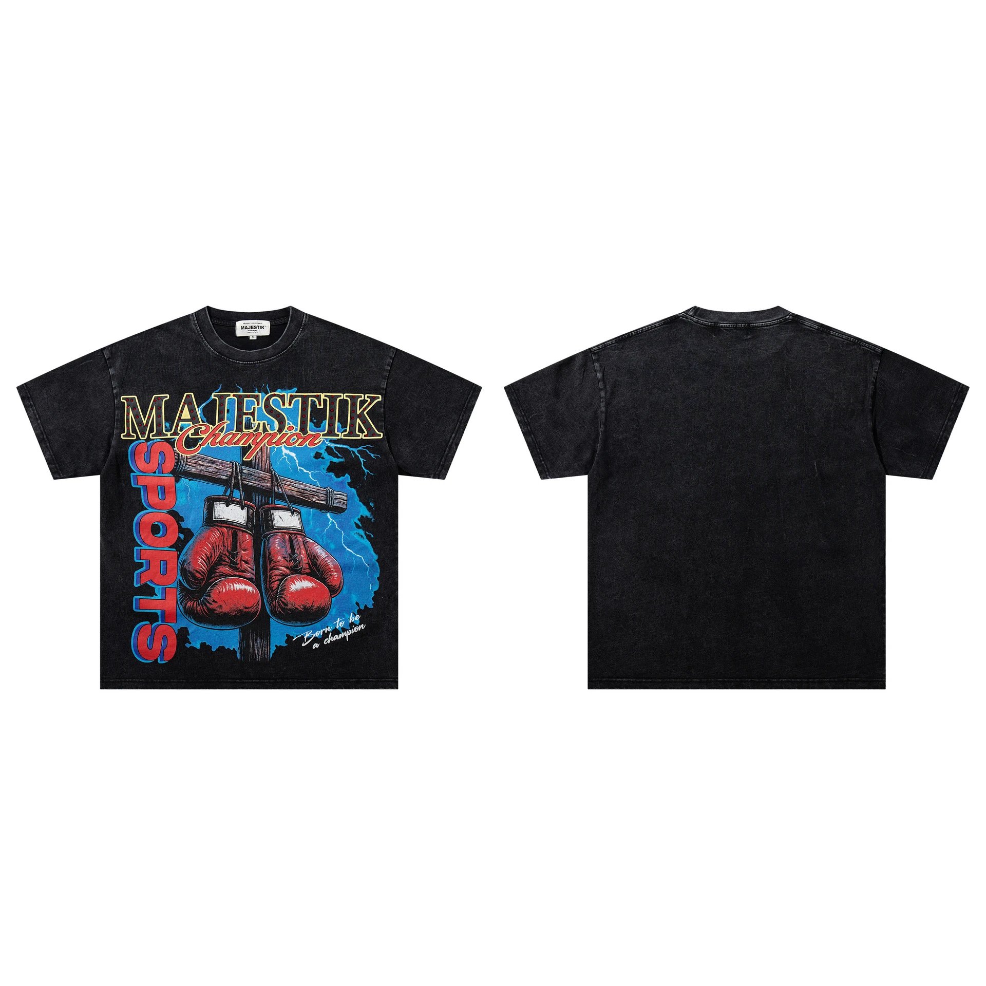 Majestik T-Shirts Graphic short-sleeve T-shirt — M 2631 Black