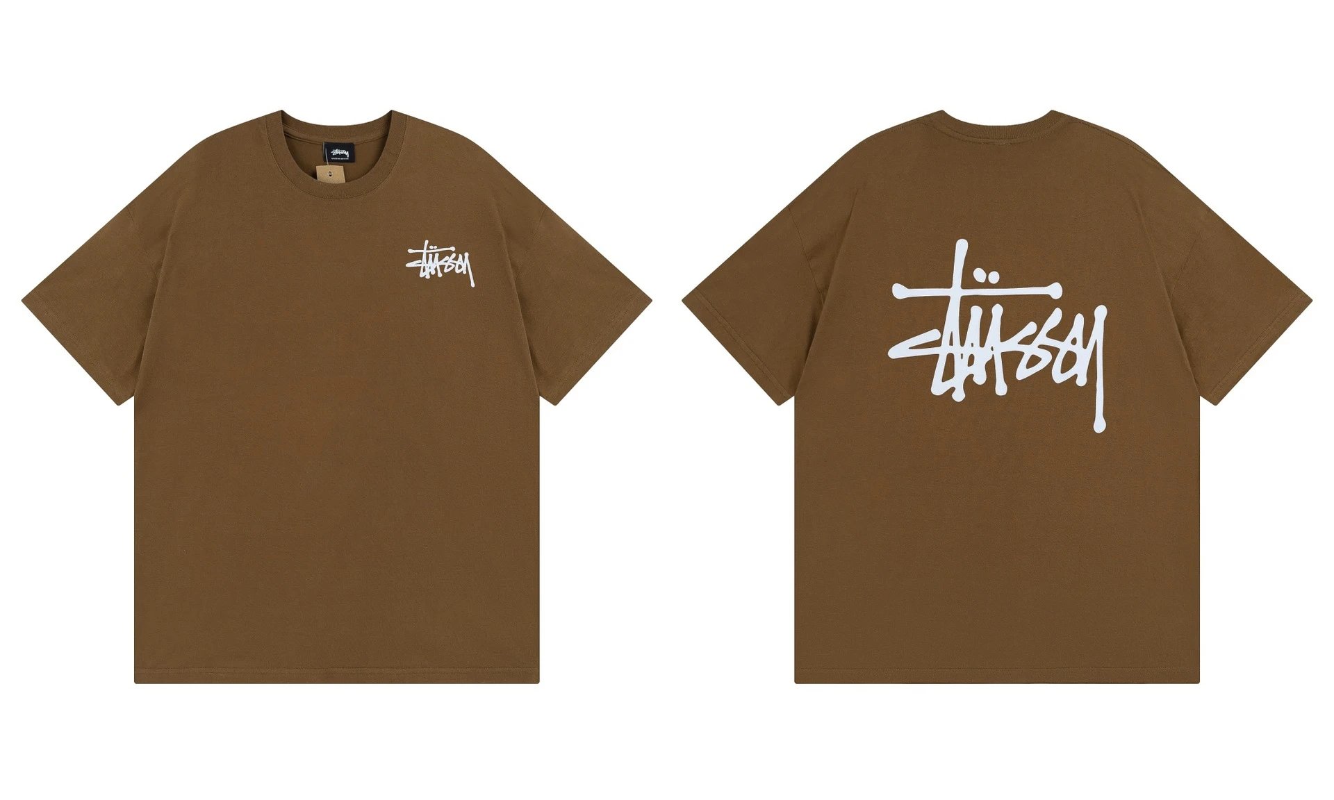 Stüssy T-Shirts Graphic Print Short-Sleeve — 852 Caramel