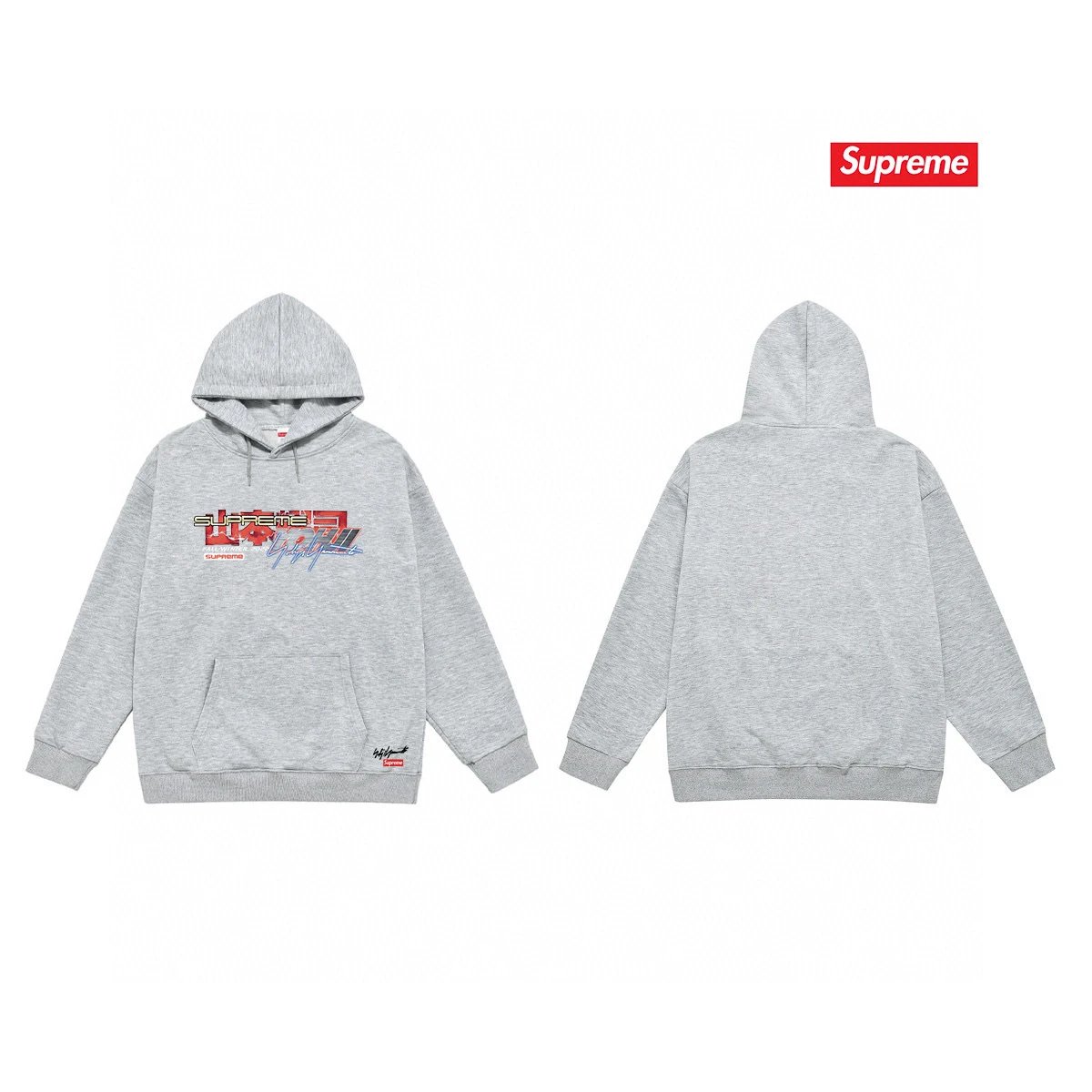 Supreme Hoodies & Sweatshirts Fleece-lined hooded sweatshirt with logo graphic — 09-3 Fleece-lined style