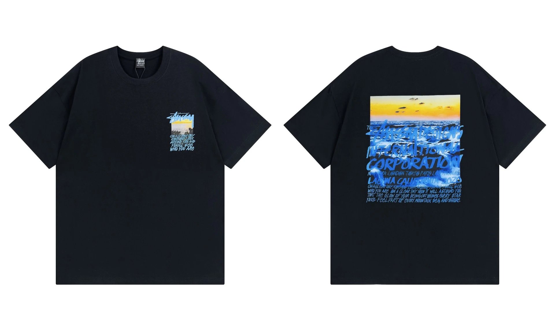 Stüssy T-Shirts Graphic Print Short-Sleeve — 926 black