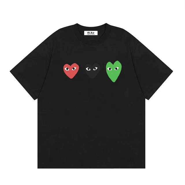 Comme des Garçons T-Shirts PLAY multi-heart print product detail image 27
