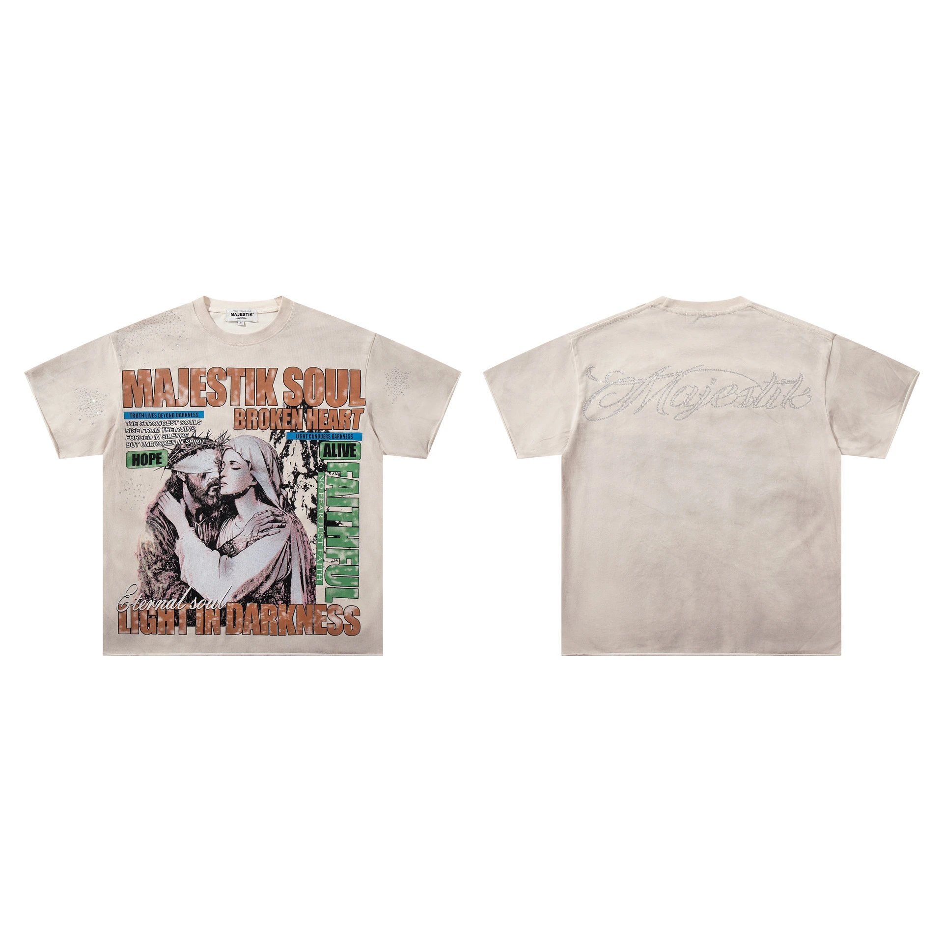 Majestik T-Shirts Graphic short-sleeve T-shirt — M 2625 white