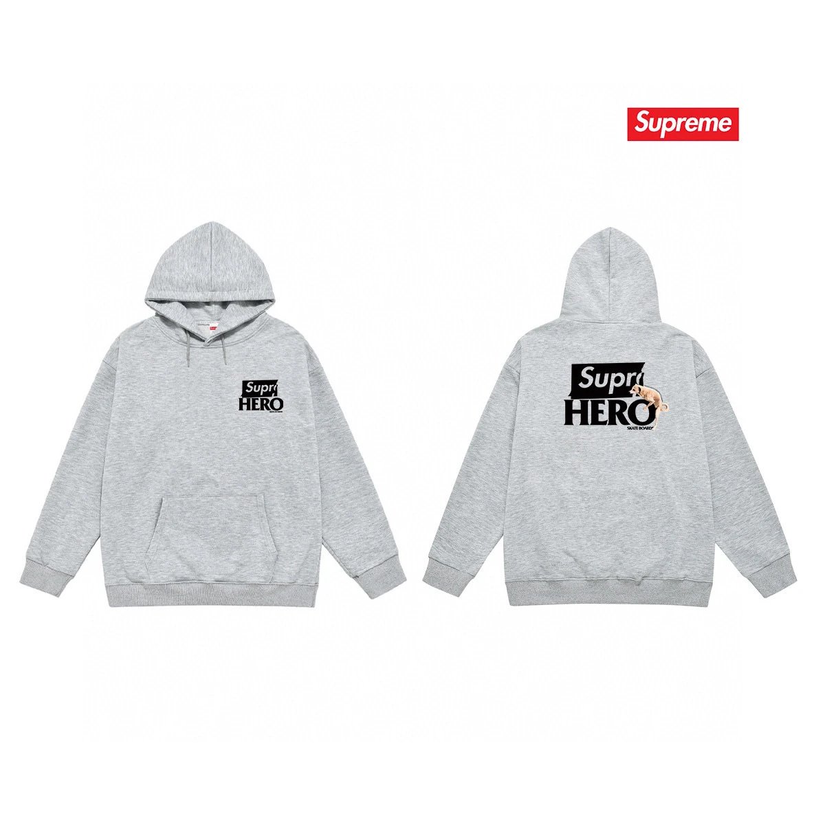 Supreme Hoodies & Sweatshirts Fleece-Lined Hooded Sweatshirt with Graphic Logo Print — 18-3 Fleece-lined version