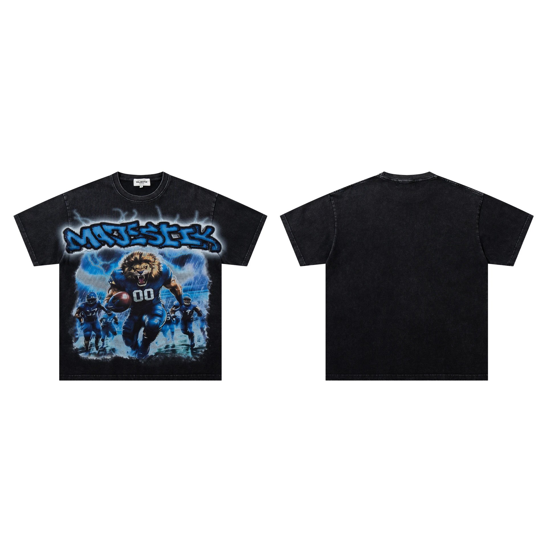 Majestik T-Shirts Graphic short-sleeve T-shirt — M 2601 Black