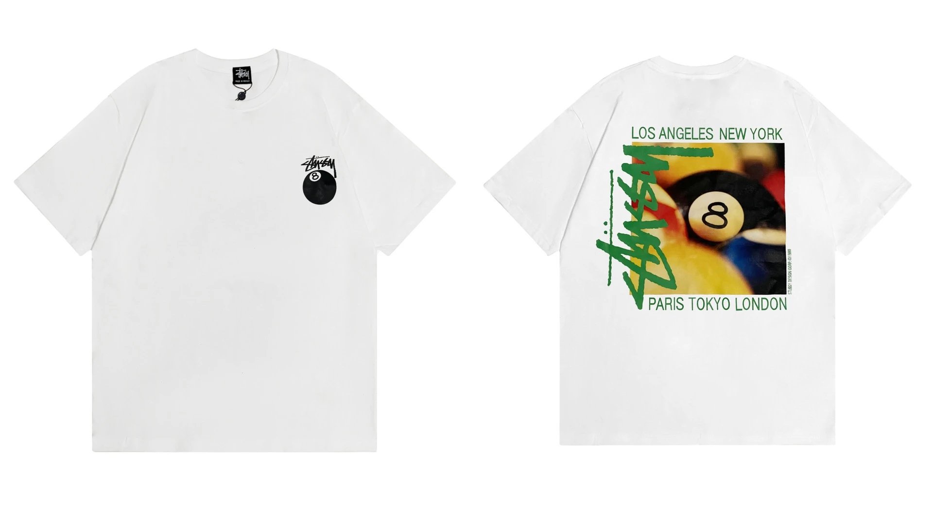 Stüssy T-Shirts Graphic Print Short-Sleeve — 937 white