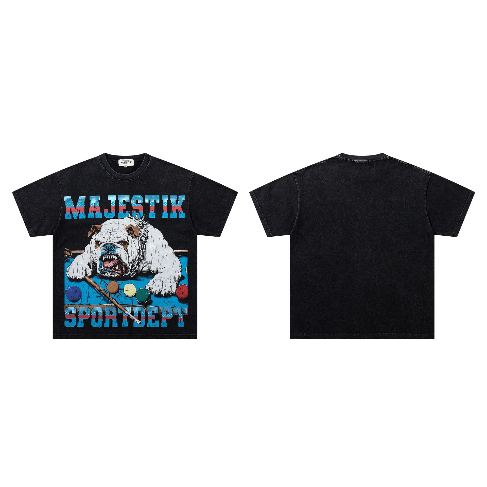 Majestik T-Shirts Graphic short-sleeve T-shirt — M 2623 Black