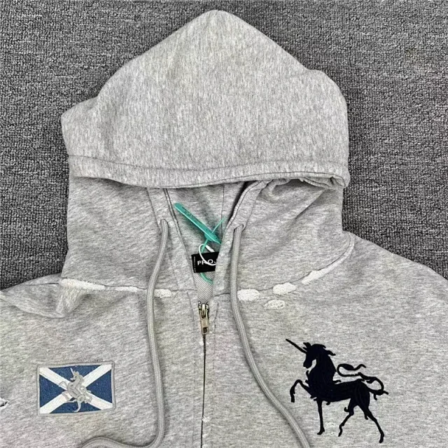 Project G/R Hoodies & Sweatshirts Distressed Zip-Up Hoodie product detail image 17
