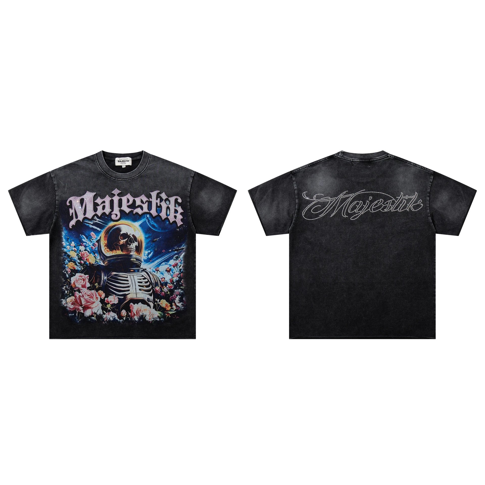 Majestik T-Shirts Graphic short-sleeve T-shirt — M 2605 Black