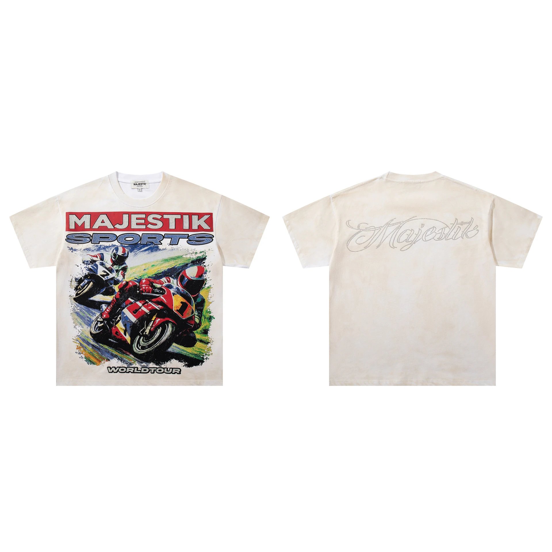 Majestik T-Shirts Graphic short-sleeve T-shirt — M 2602 white