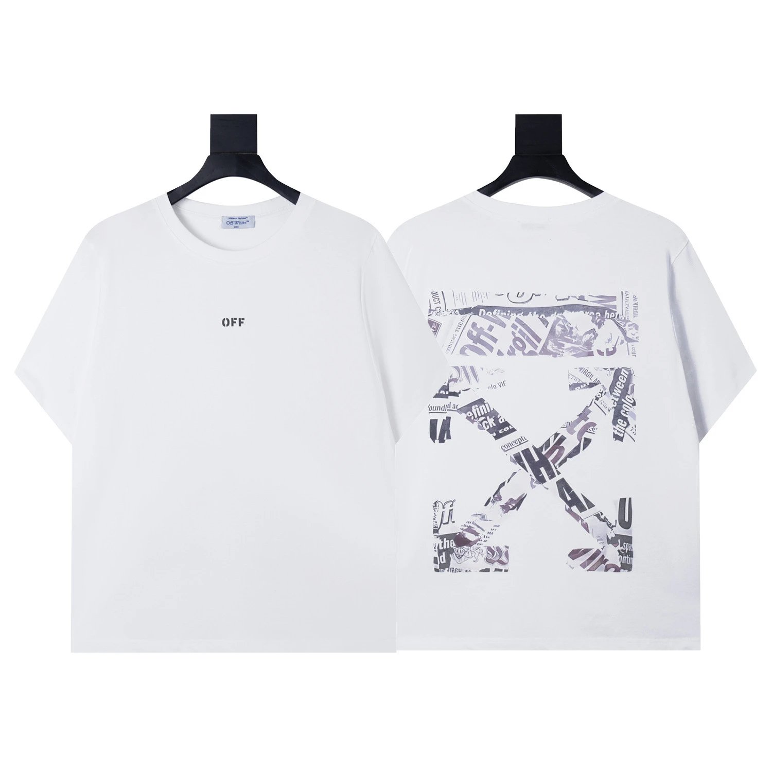 Off-White T-Shirts Arrow Graphic Print — 1502 white