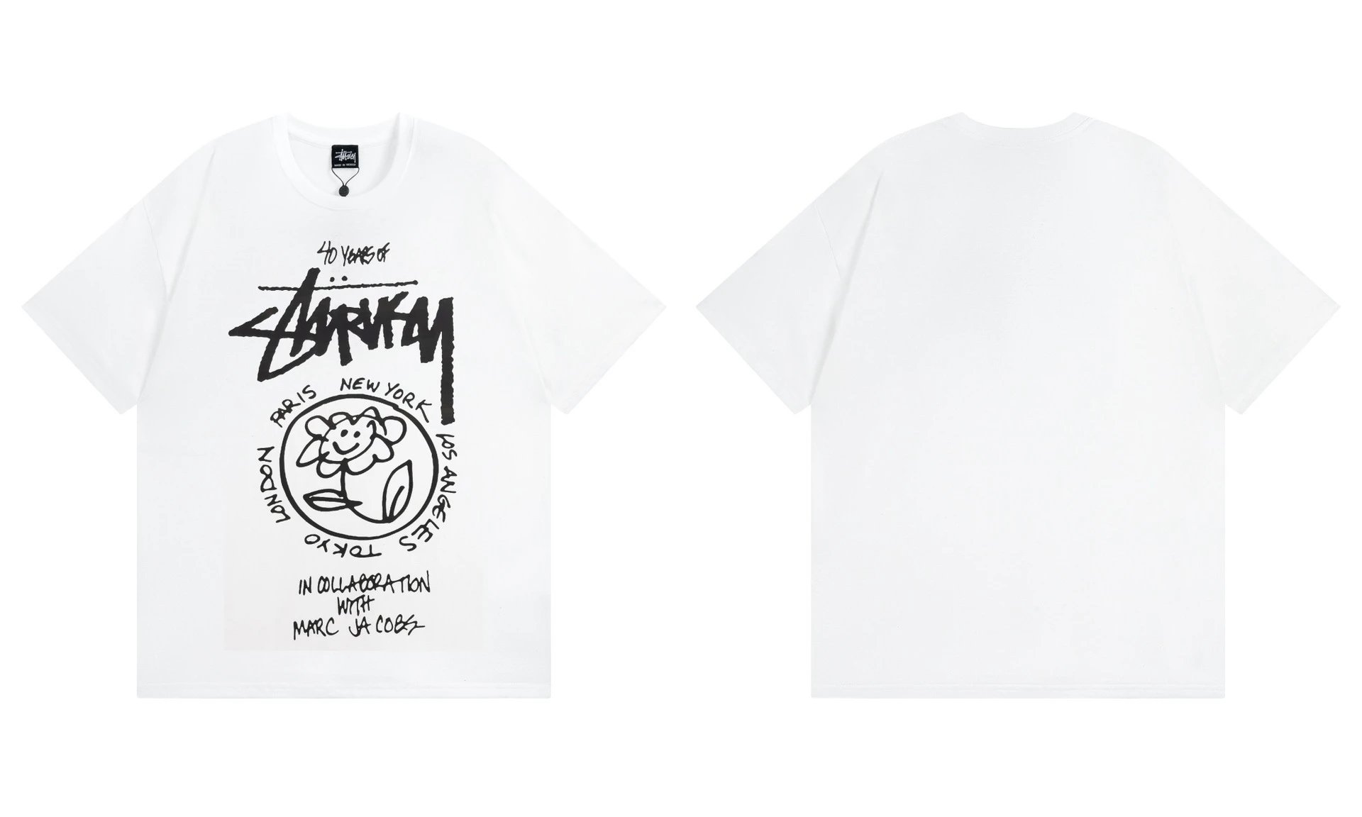 Stüssy T-Shirts Graphic Print Short-Sleeve — 925 white