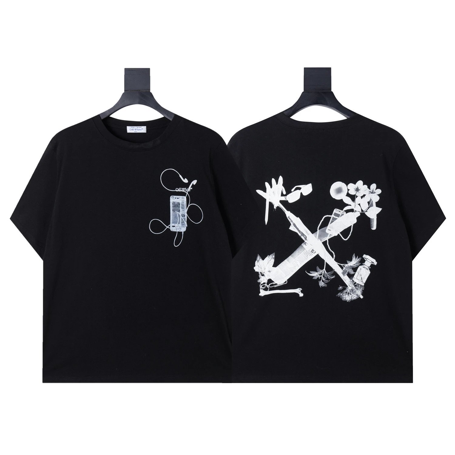 Off-White T-Shirts Arrow Graphic Print — 1506 Black