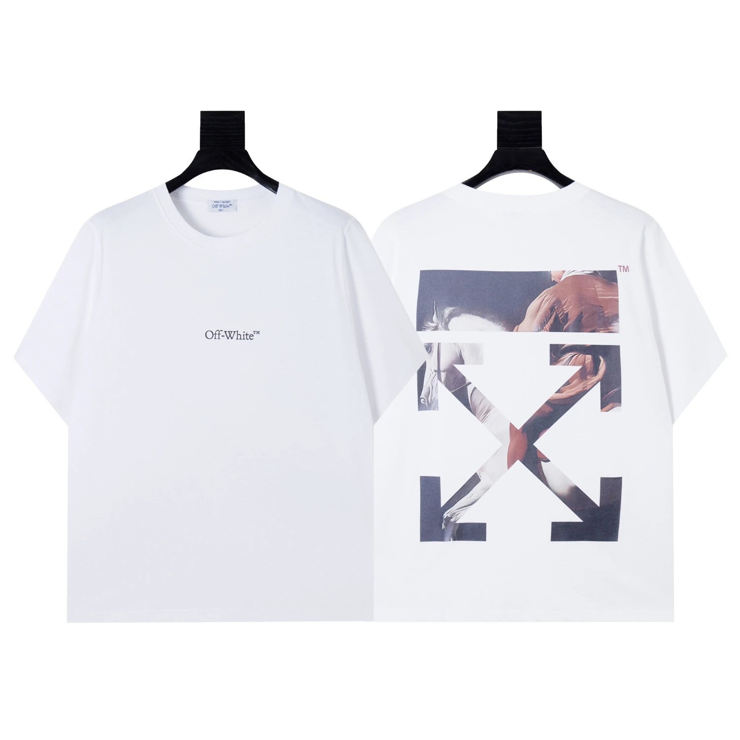Off-White T-Shirts Arrow Graphic Print — 1514 white