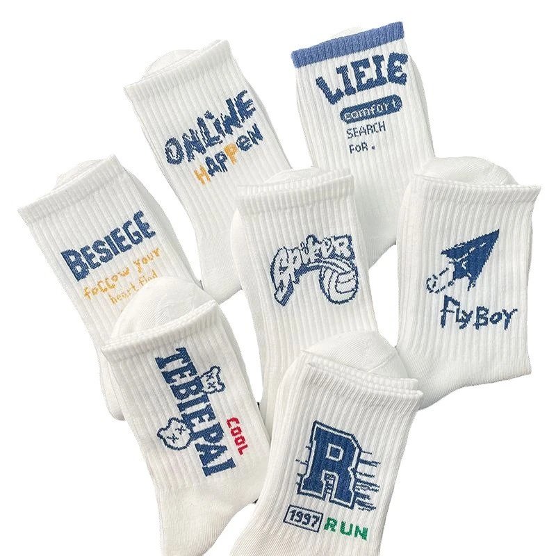 Unbranded Socks Ribbed Crew with Assorted Graphic Prints image 5
