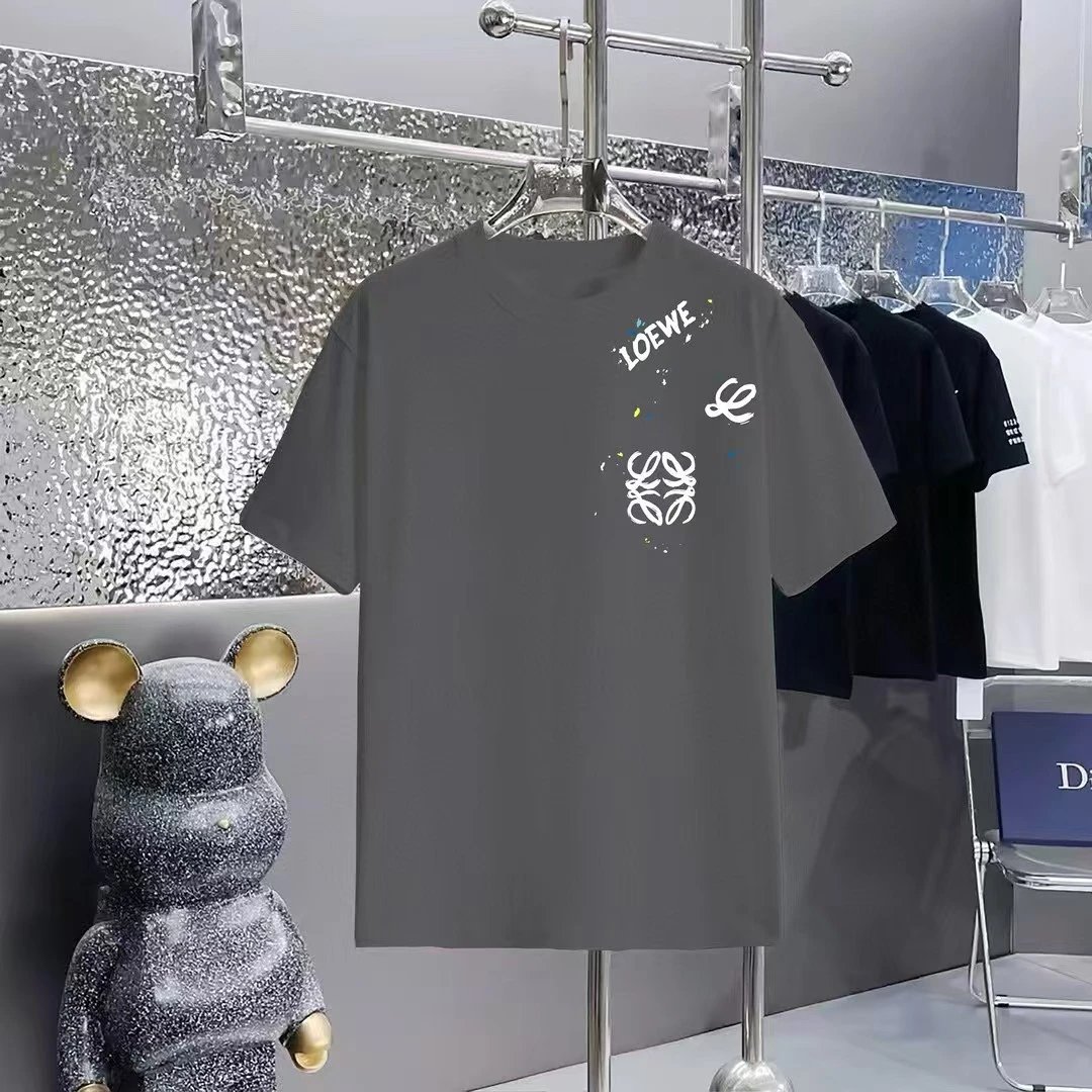 Loewe T-Shirts Short-Sleeve Anagram Logo T-Shirt — 02-5