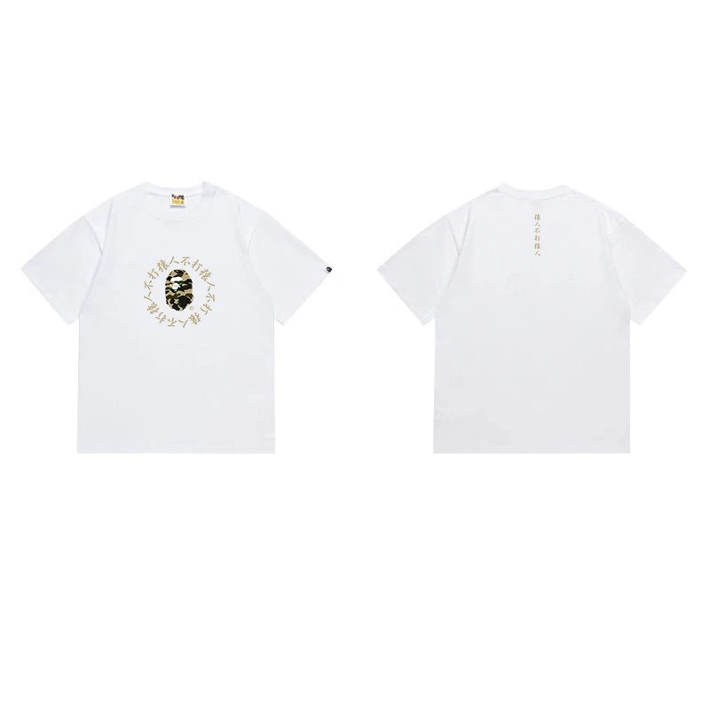 BAPE T-Shirts Graphic Print Crewneck T-Shirt — 1243 white