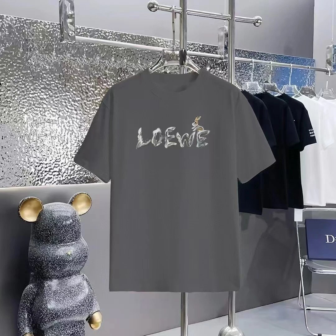 Loewe T-Shirts Short-Sleeve Anagram Logo T-Shirt — 07-5