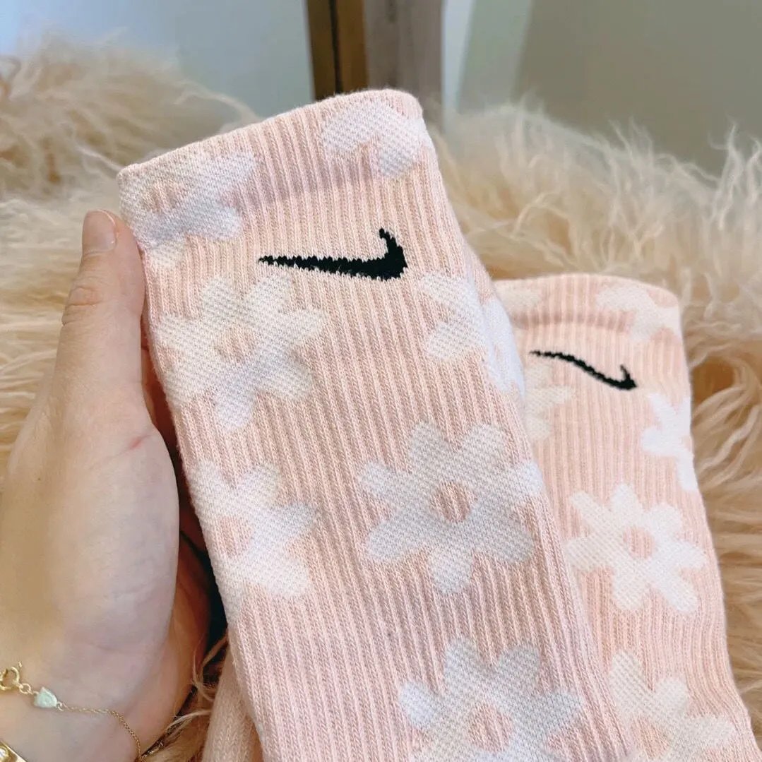 Nike Swoosh Floral and Striped Crew Socks Multicolor - 3