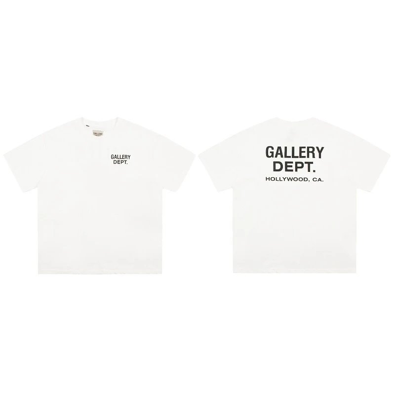 Gallery Dept. T-Shirts Short-Sleeve Graphic Print — D 69 White (digital direct injection)