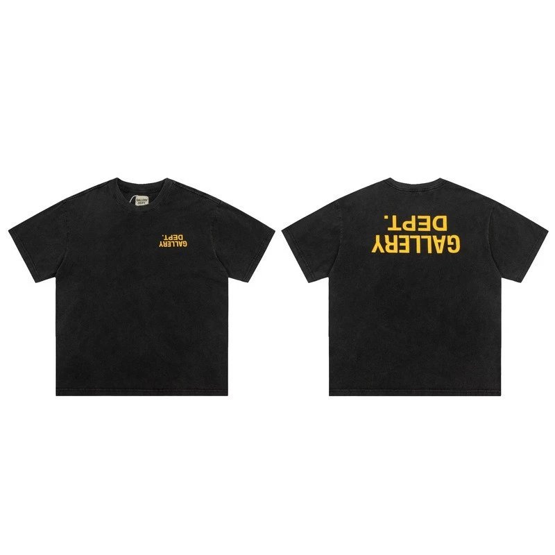 Gallery Dept. T-Shirts Short-Sleeve Graphic Print — D 72 Washing water black (digital direct injection)