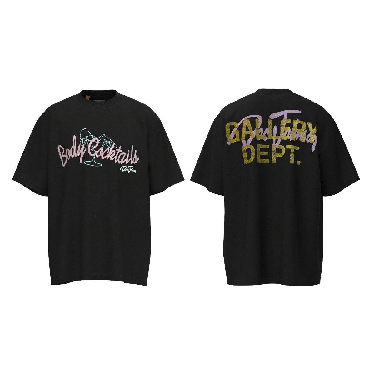 Gallery Dept. T-Shirts Short-Sleeve Graphic Print — D 61 Black (Digital Direct Injection)