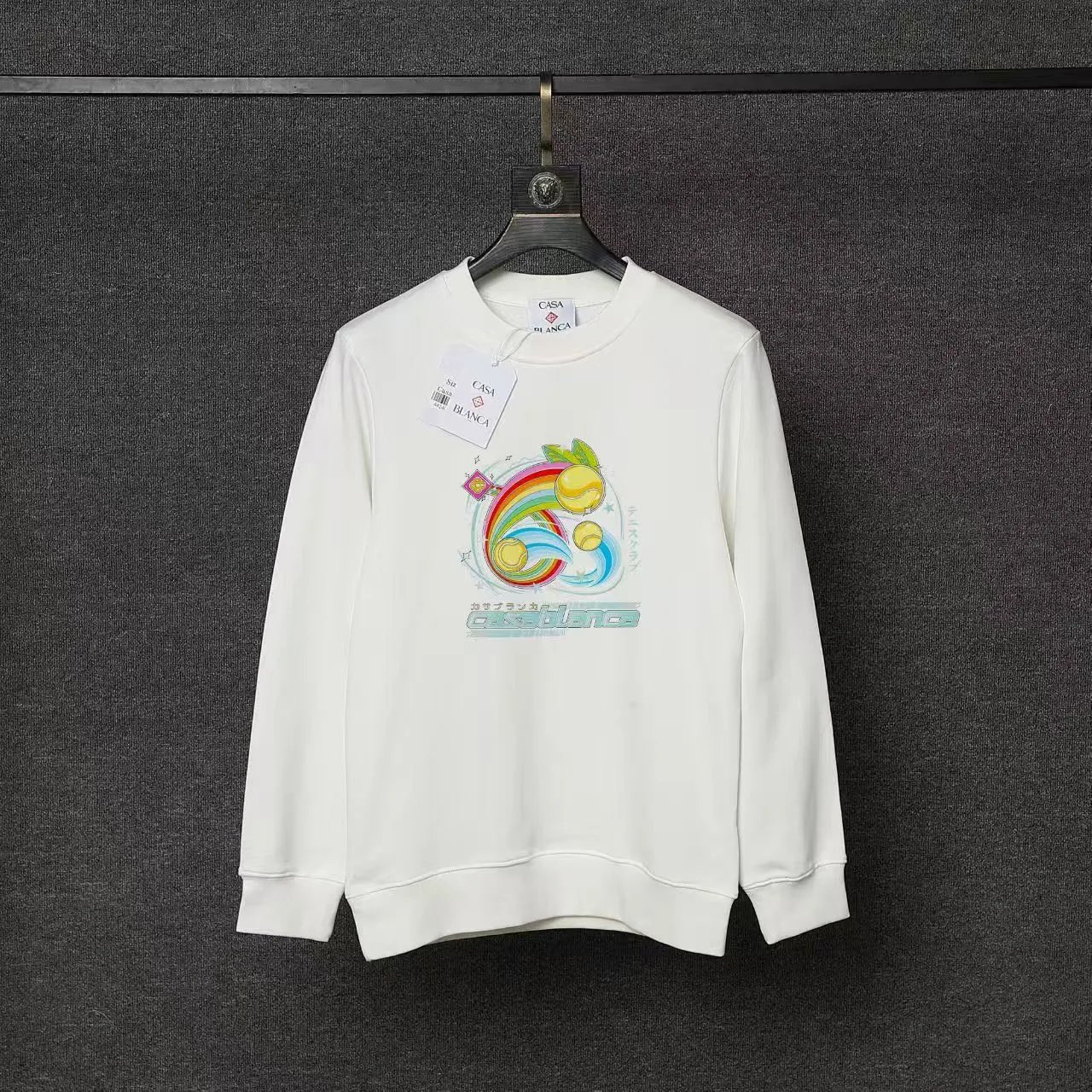 Casablanca Hoodies & Sweatshirts Printed Crewneck Sweatshirt — 57