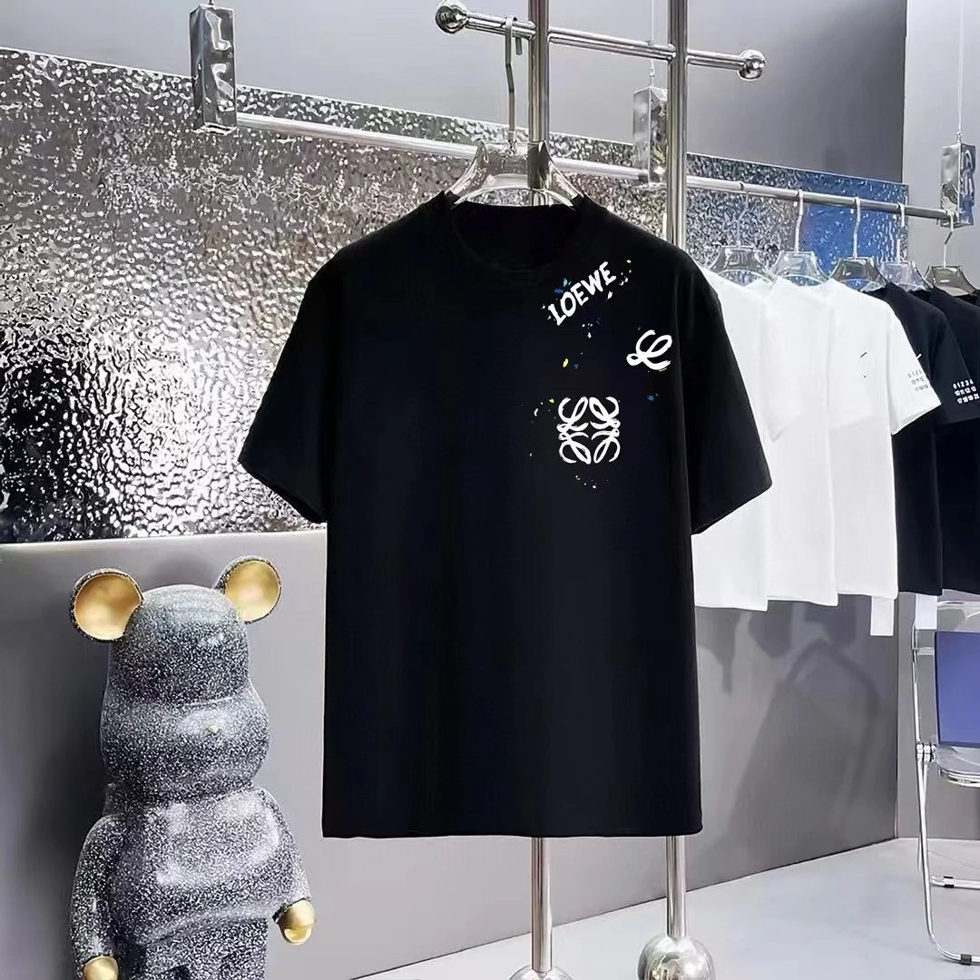 Loewe T-Shirts Short-Sleeve Anagram Logo T-Shirt — 02-1