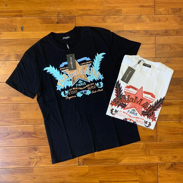 Balmain T-Shirts Short-Sleeve Logo Print product detail image 3