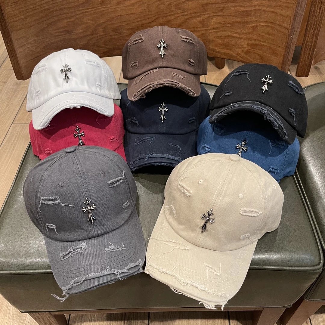 Design Distressed Flower Embroidery Baseball Cap Beige - 11
