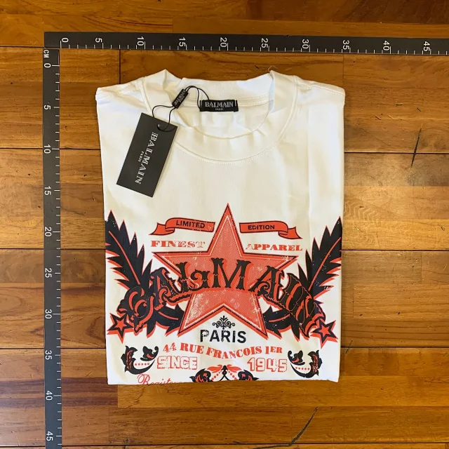 Balmain T-Shirts Short-Sleeve Logo Print product detail image 9