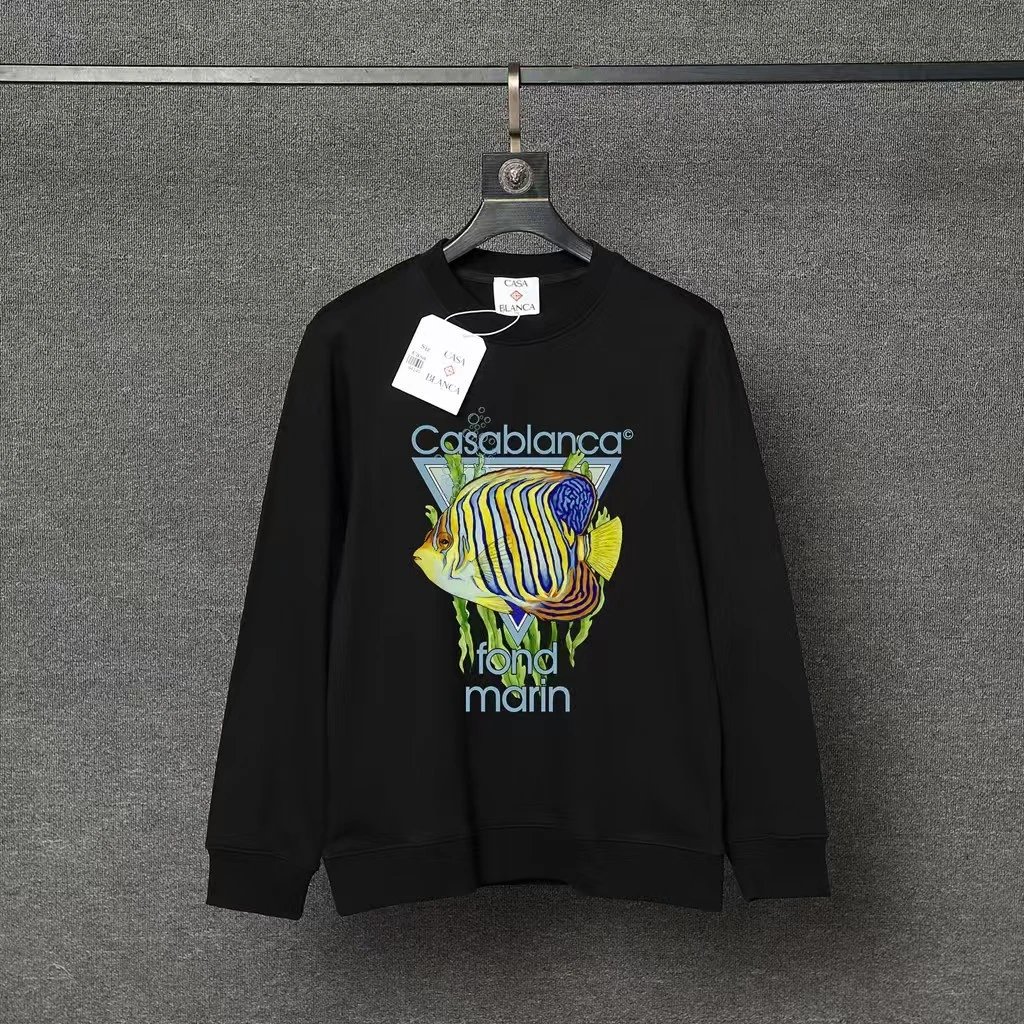 Casablanca Hoodies & Sweatshirts Graphic Print Crewneck Sweatshirt — 67