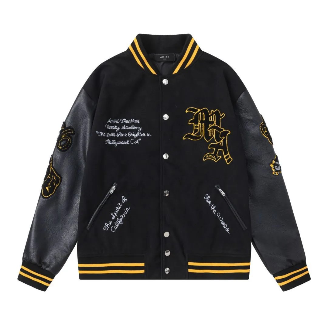Amiri Diamond Pattern Panelled Jacket Black - 9