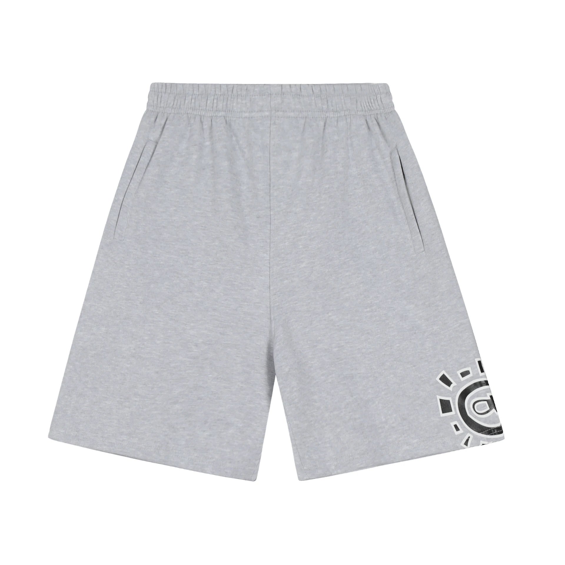 A&D Shorts Sun logo print — AD209 gray