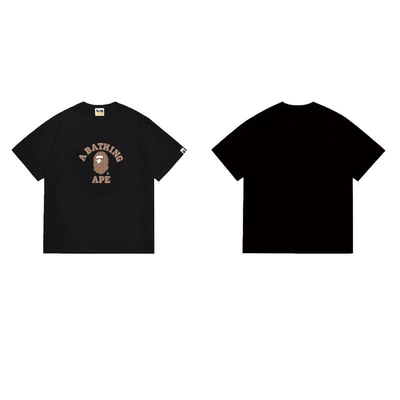 BAPE T-Shirts Graphic Print Crewneck T-Shirt — 1237 Black