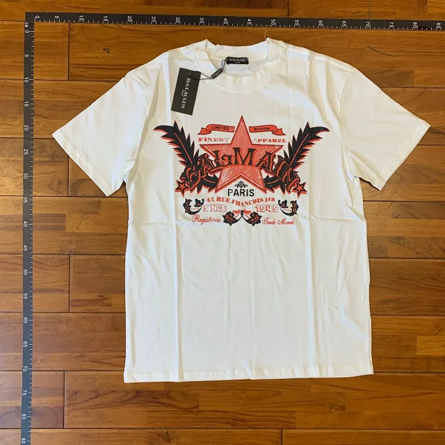 Balmain T-Shirts Short-Sleeve Logo Print product detail image 4