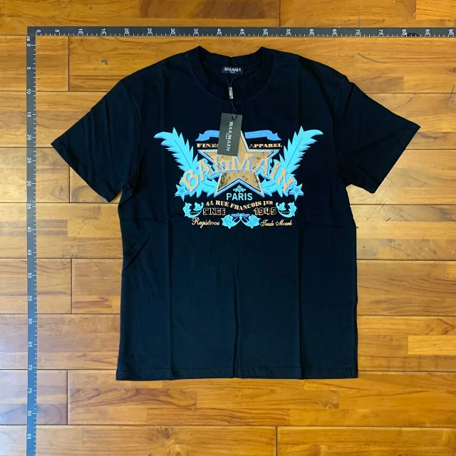 Balmain T-Shirts Short-Sleeve Logo Print product detail image 6