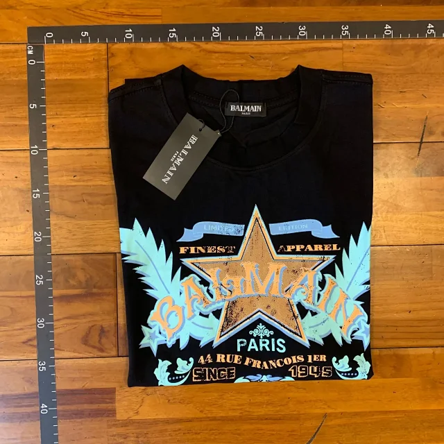 Balmain T-Shirts Short-Sleeve Logo Print product detail image 8