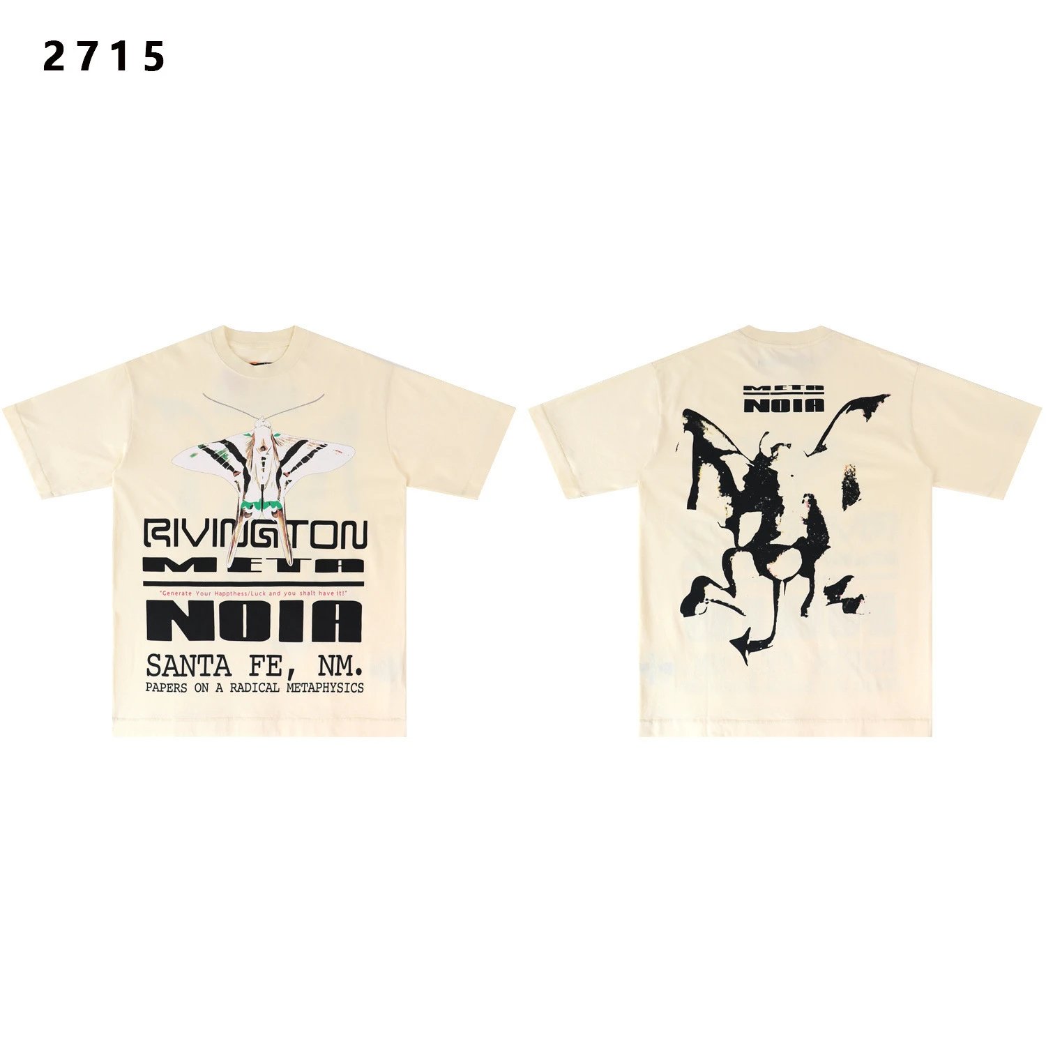 Rivington Roi Rebis T-Shirts Washed Graphic Print — 2175 Off-white