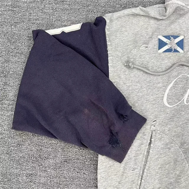Project G/R Hoodies & Sweatshirts Distressed Zip-Up Hoodie product detail image 11