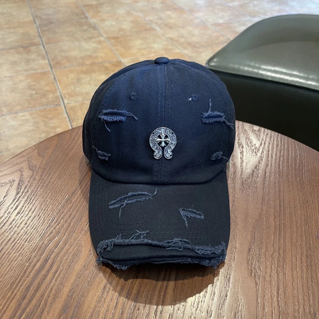 Design Distressed Flower Embroidery Baseball Cap Beige - 35