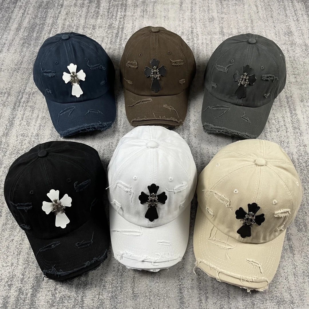 Design Distressed Flower Embroidery Baseball Cap Beige - 38