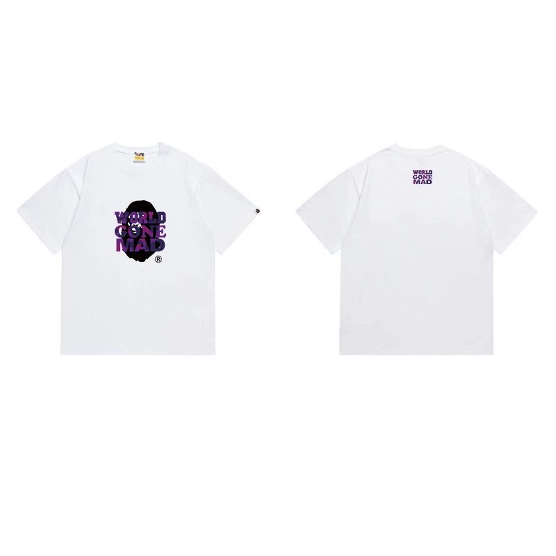 BAPE T-Shirts Graphic Print Crewneck T-Shirt — 1231 white