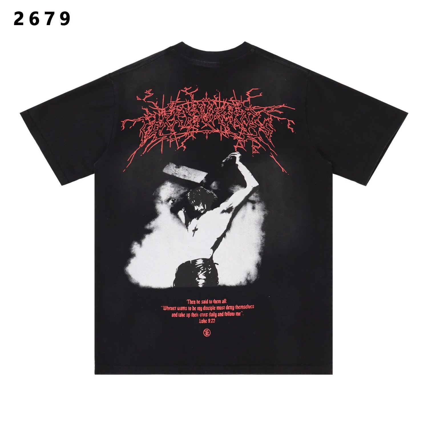 Rivington Roi Rebis T-Shirts Washed Graphic Print — 2769 Black