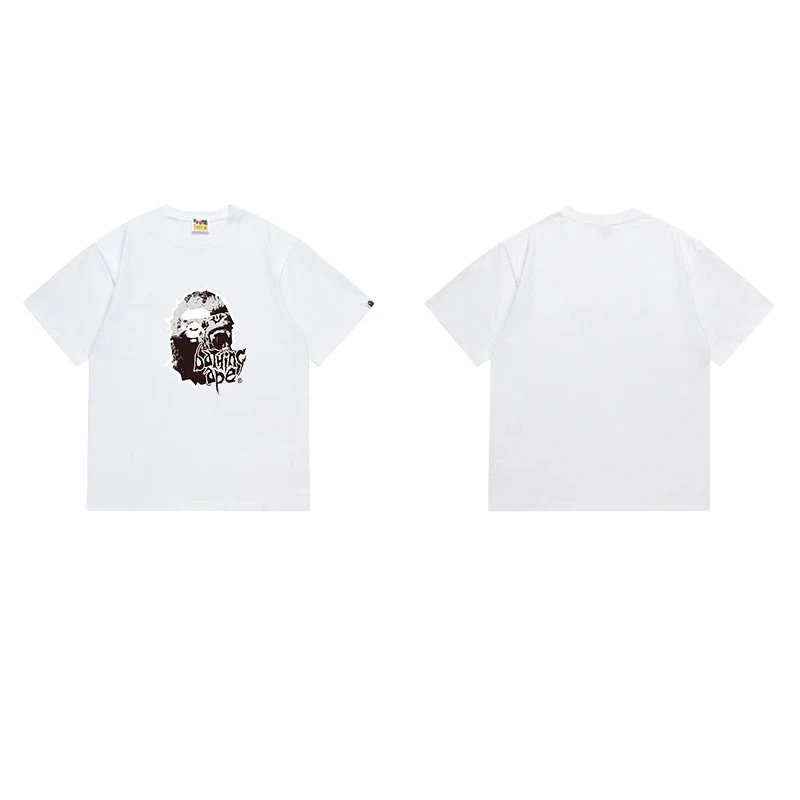 BAPE T-Shirts Graphic Print Crewneck T-Shirt — 1227 white