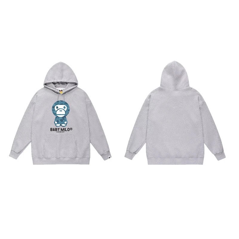 BAPE Hoodies & Sweatshirts Ape Head Graphic Pullover Hoodie — 7043 gray